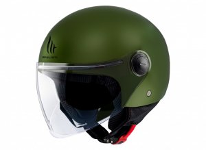 Jet helmet MT Helmets STREET S SOLID A6 MATT GREEN XXS