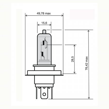 Bulb RMS 246510181 FLOSSER plavi hs1 12V 35/35W