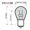 Bulb RMS 246510195 12V 21W , P21W BA15S white