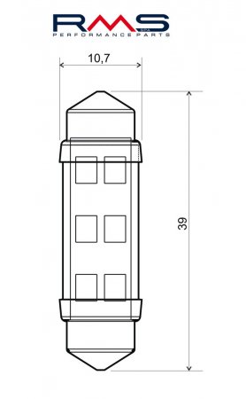 Bulb RMS 246510595 12V 6 Led, SV8.5 white