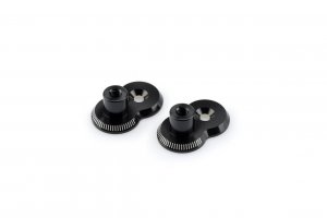 Adjustable footpegs relocation adaptors kit PUIG 20mm Crni