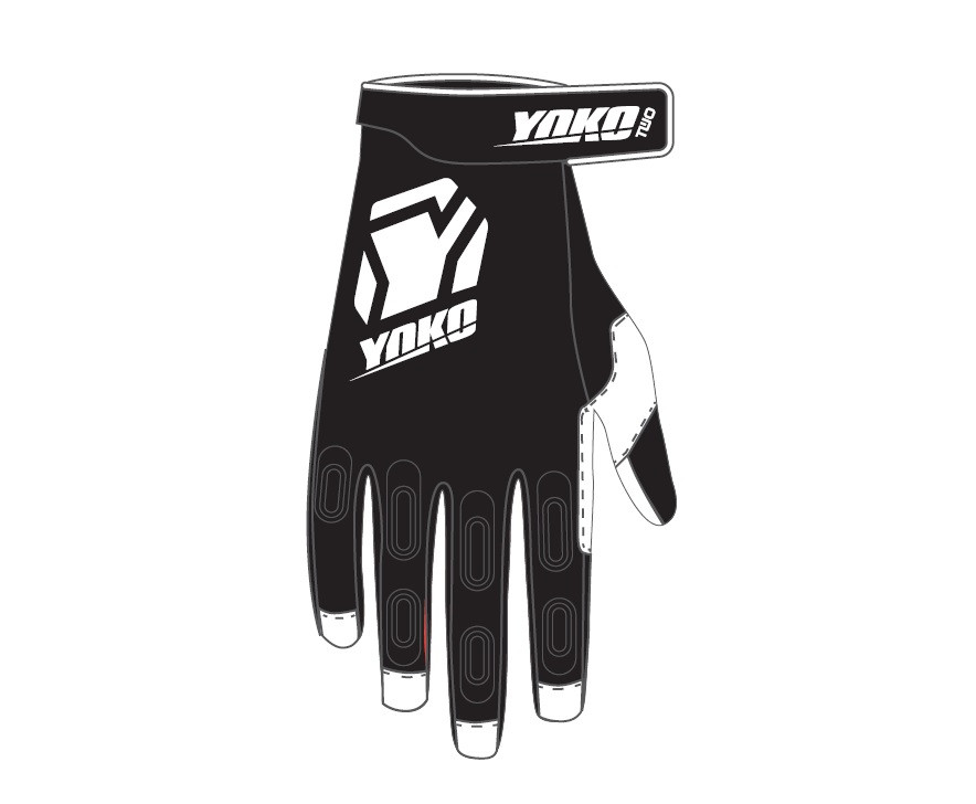 MX rukavice YOKO TWO black/white XL (10)