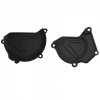 Clutch and ignition cover protector kit POLISPORT 90939 Crni