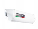 Dual slip-on exhaust GPR Y.72.ALB ALBUS White glossy including removable db killers and link pipes