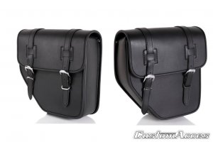 Leather saddlebag CUSTOMACCES IBIZA Crni pair