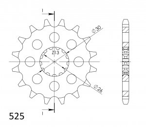 Prednji lančanik SUPERSPROX CST-1183:18 18T, 525