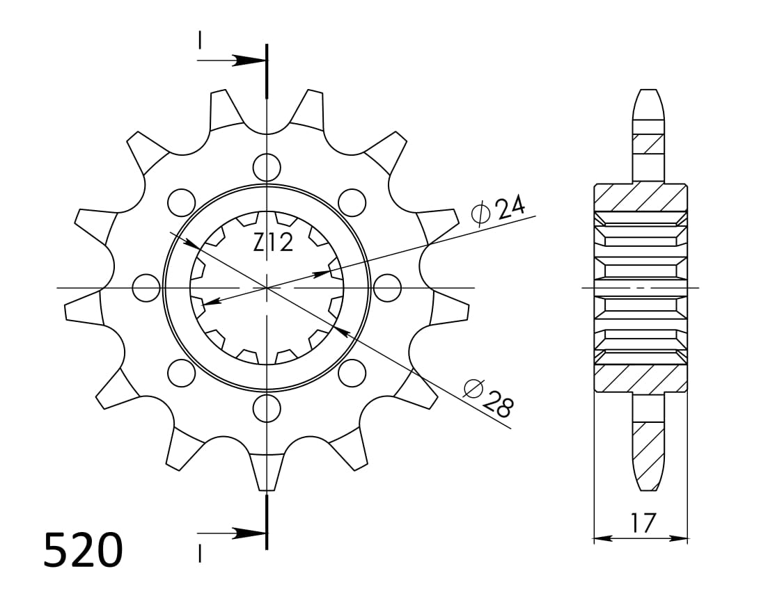 Prednji lančanik SUPERSPROX CST-1295:13 13T, 520