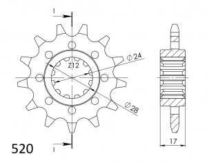 Prednji lančanik SUPERSPROX CST-1295:13 13T, 520