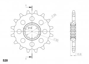 Prednji lančanik SUPERSPROX CST-1579:17 17T, 520