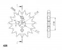 Prednji lančanik SUPERSPROX CST-273:14 14T, 428