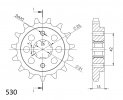 Prednji lančanik SUPERSPROX CST-492:15 15T, 530
