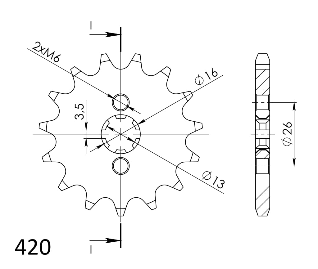 Prednji lančanik SUPERSPROX CST-563:10 10T, 420