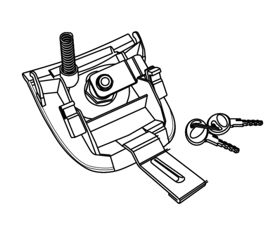 Locking system SHAD for SH37 for YAMAHA XJR 1300