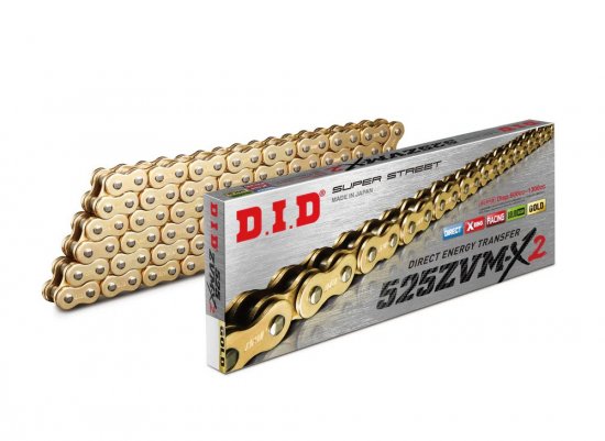 ZVM-X series X-Ring chain D.I.D Chain 525ZVM-X2 118 L Gold/Gold for YAMAHA XSR 900 (2022-2022)