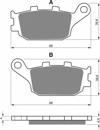 Disk pločice GOLDFREN S3 for YAMAHA XSR 900 (2016-2022, 2023-2024)