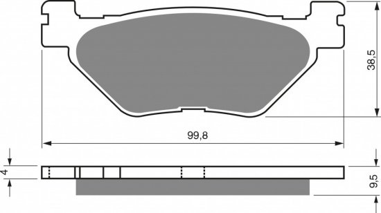 Disk pločice GOLDFREN S33 STREET REAR for YAMAHA FJR 1300 (2001-2020)