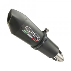 Slip-on exhaust GPR GP EVO4 Matte Black including removable db killer, link pipe and catalyst