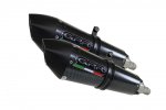 Dual slip-on exhaust GPR CAT.79.GPAN.PO GPE ANN. Carbon look including removable db killers, link pipes and catalysts