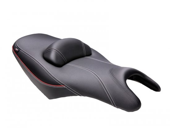 Comfort seat SHAD SHY0T5329H heated black/red, grey seams