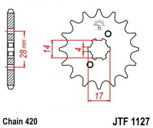 Prednji lančanik JT JTF 1127-12 12T, 420