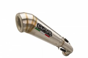 Slip-on exhaust GPR POWERCONE EVO Brushed Stainless steel including removable db killer, link pipe and catalyst