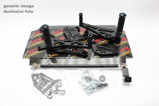 Reverse Rear Set 4RACING PR028CR Crni