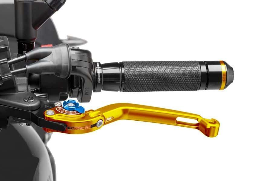 Clutch lever without adapter PUIG 260OA foldable gold/blue