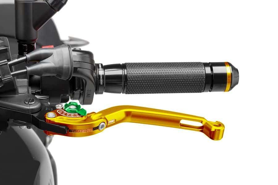 Clutch lever without adapter PUIG 260OV foldable gold/green