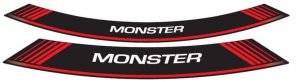 Rim strip PUIG MONSTER crven set of 8 rim strips