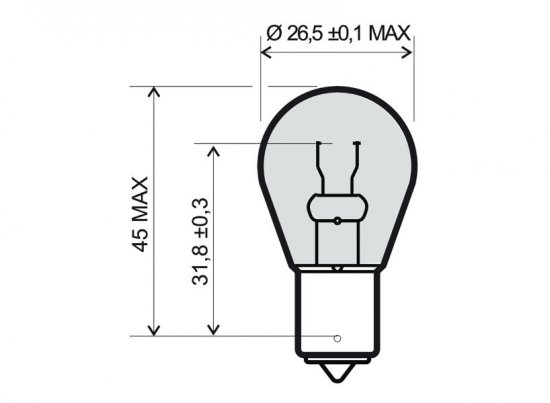 Lamp RMS 246510191 BA15S 12V 21W