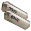 Dual slip-on exhaust GPR CAT.71.SAT SATINOX Brushed Stainless steel including removable db killers, link pipes and catalysts