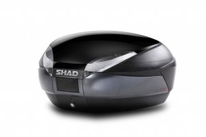 Top case with color cover SHAD SH48 Black metal with PREMIUM SMART lock