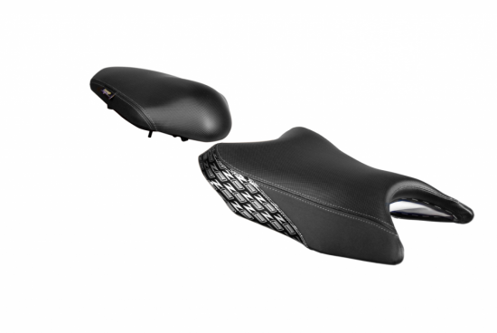 Comfort seat SHAD SHK0Z8300CH heated black, with dark grey seams