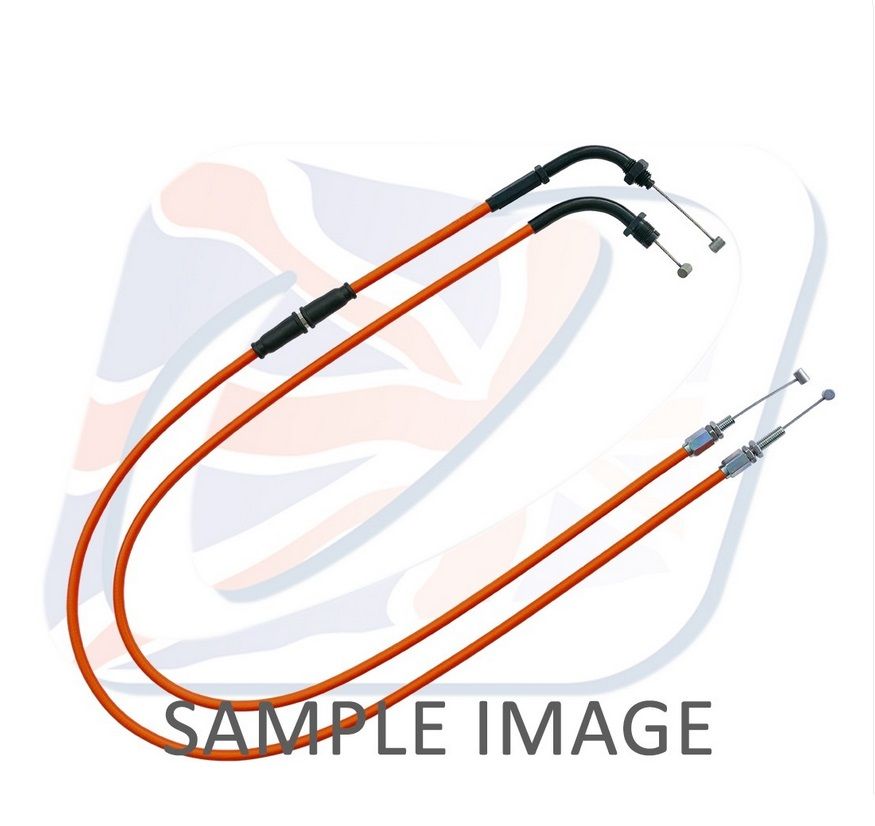 Throttle cables (pair) Venhill H02-4-127-OR featherlight orange