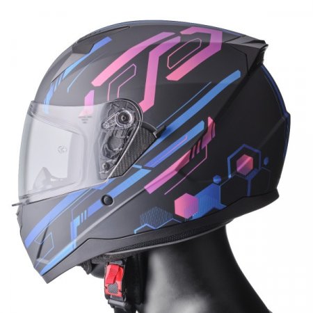 Full face helmet GMS ZG12501 HEXAGO graphic blue - violet 2XL