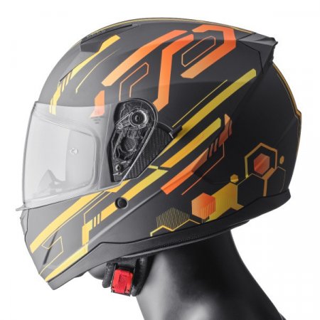 Full face helmet GMS ZG12501 HEXAGO graphic yellow - orange XL