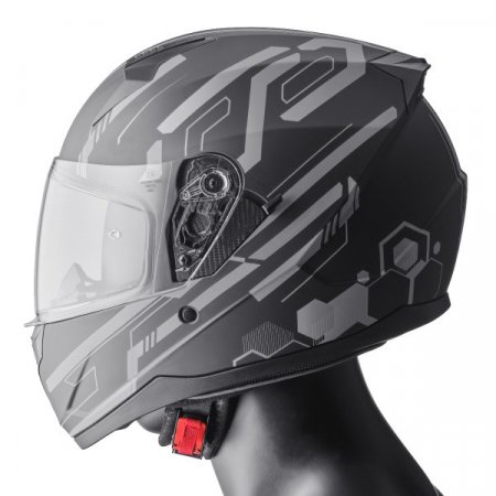 Full face helmet GMS ZG12501 HEXAGO graphic grey L